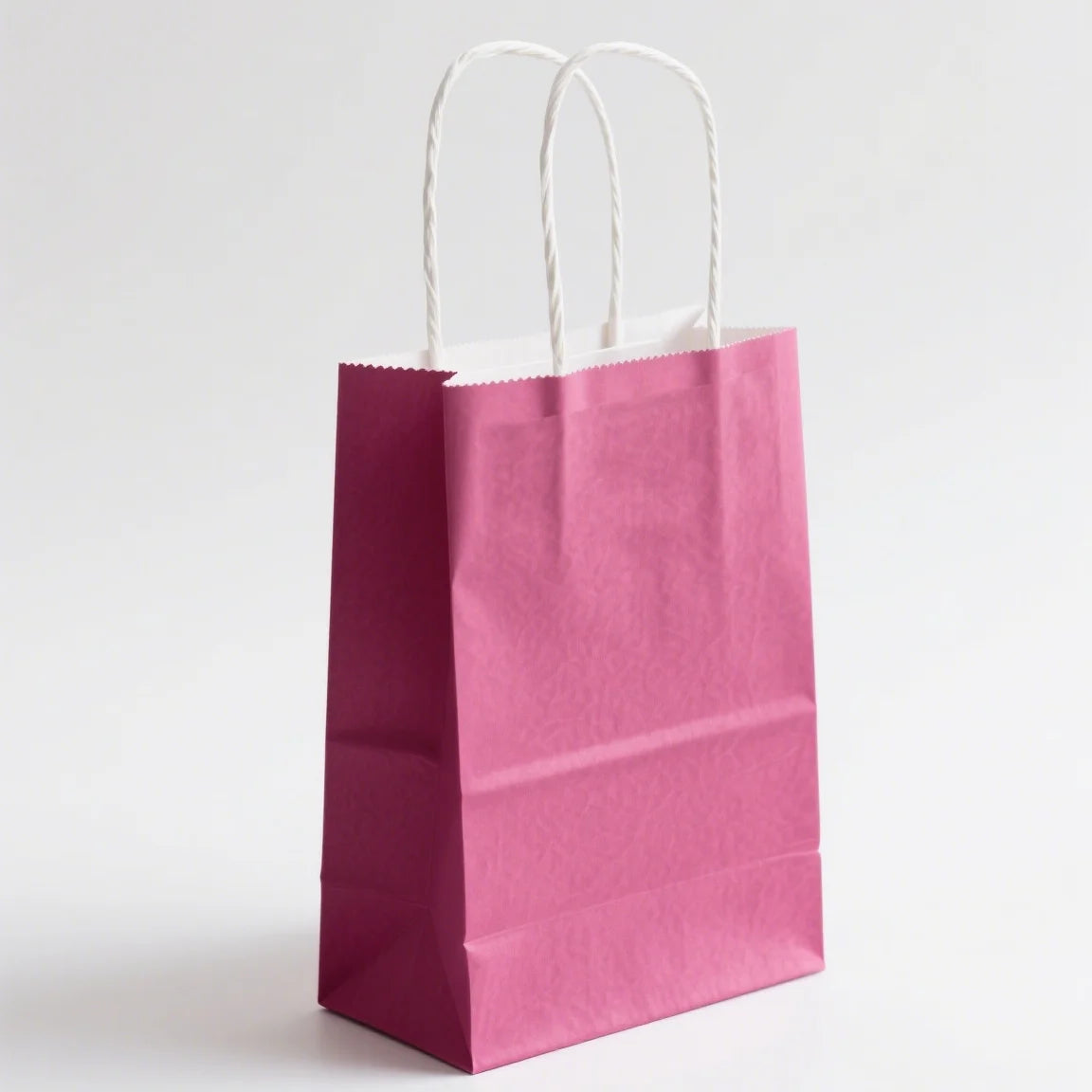 KM  26*12*33cm Purple White Kraft Paper Merchandise Bags with Reinforced Bottom Custom Logo for Boutique Retail