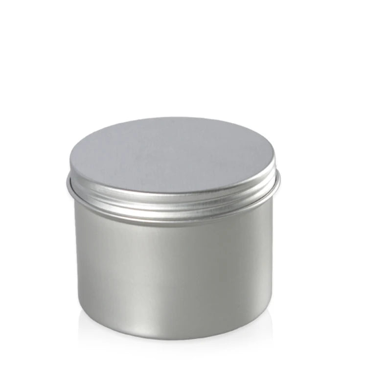 Custom Empty Metal Tin Can Container Screw Top With Silk-screenAluminum Canister and Aluminum Lid Jar