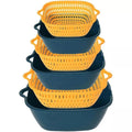 Plastic 6 Piece Storage Basket Kitchen Accessories Multifunction Fruit Filter Colander Wholesale Vegetable Strainer