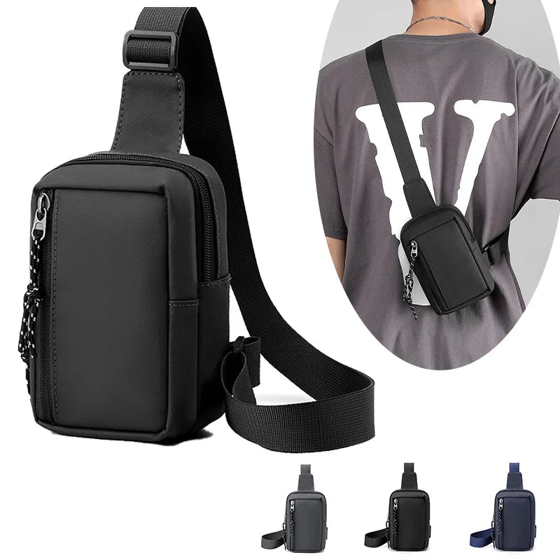 Custom LOGO Men's Waterproof Multifunctional Casual Sports Mini Chest Bag Daily Fashion Simple Crossbody Travel Bags