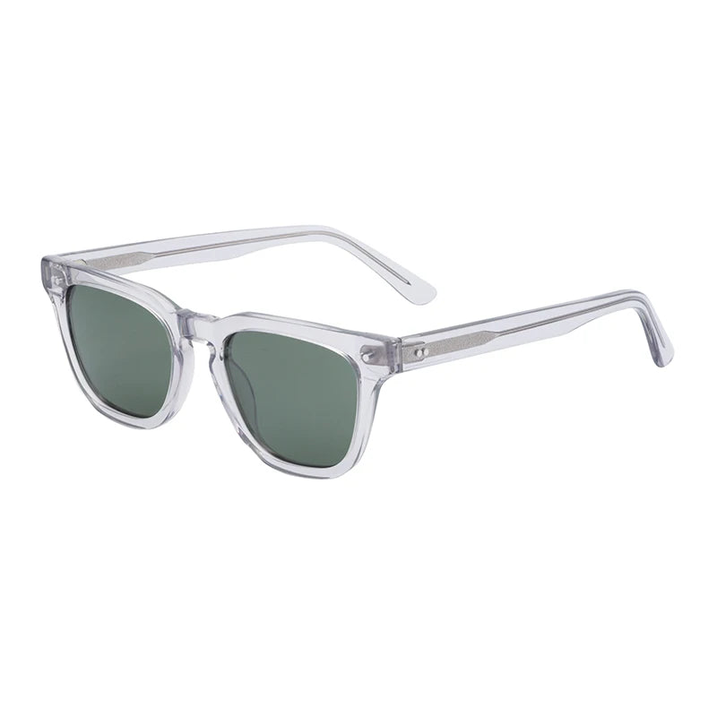 Trendy Italian High Quality Fashion Custom Women Men Mazzucchelli Transparent Clear Square Acetate Frame Light Weight Tac