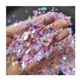 500g/bag Loose Colorful Sequins Beautiful Snowflake Flower Glitter Confetti Nail Art 3mm Sticker
