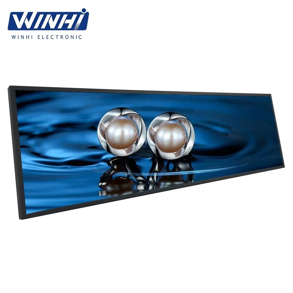 12.6/16.8/19/24/28/29/37 Inch High Definition Long Screen Stretched Bar LCD Screen Digital Signage Tv Media Player Monitor
