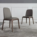 Modern Minimalist Solid Wood Dining Table and Chairs Rectangular Bright Slate Dining Table Wooden Legs Comfortable Chair