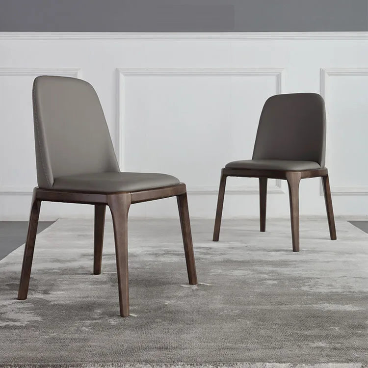 Modern Minimalist Solid Wood Dining Table and Chairs Rectangular Bright Slate Dining Table Wooden Legs Comfortable Chair