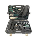 131-Piece CR-V Automotive Repair Adjustable Socket Wrench Set with Hard Case Hand Operated OEM Metric Tool Box
