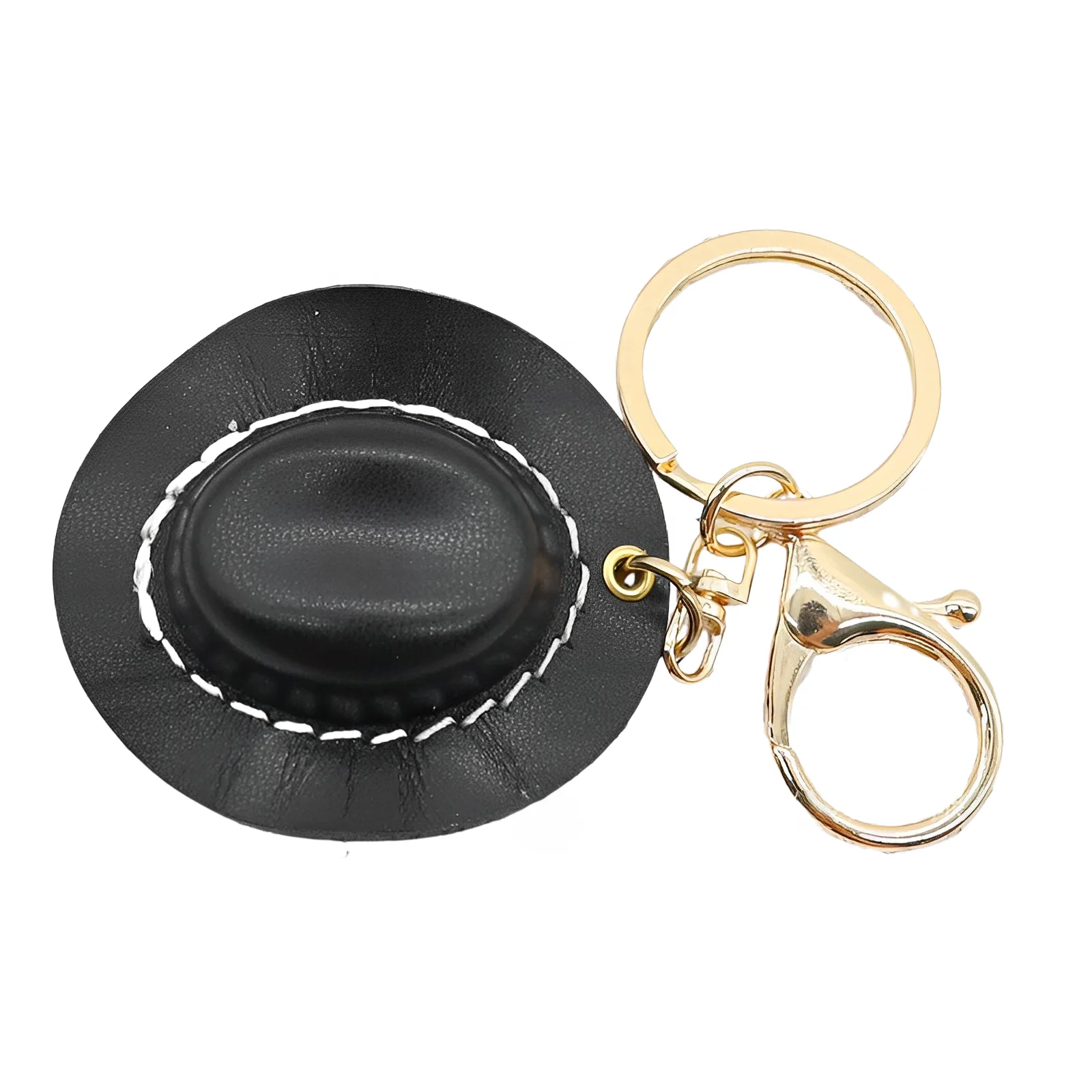 Wholesale Vintage and Stylish Bag Pendant Keyring Pu Leather Western Cowboy Hat Keychain