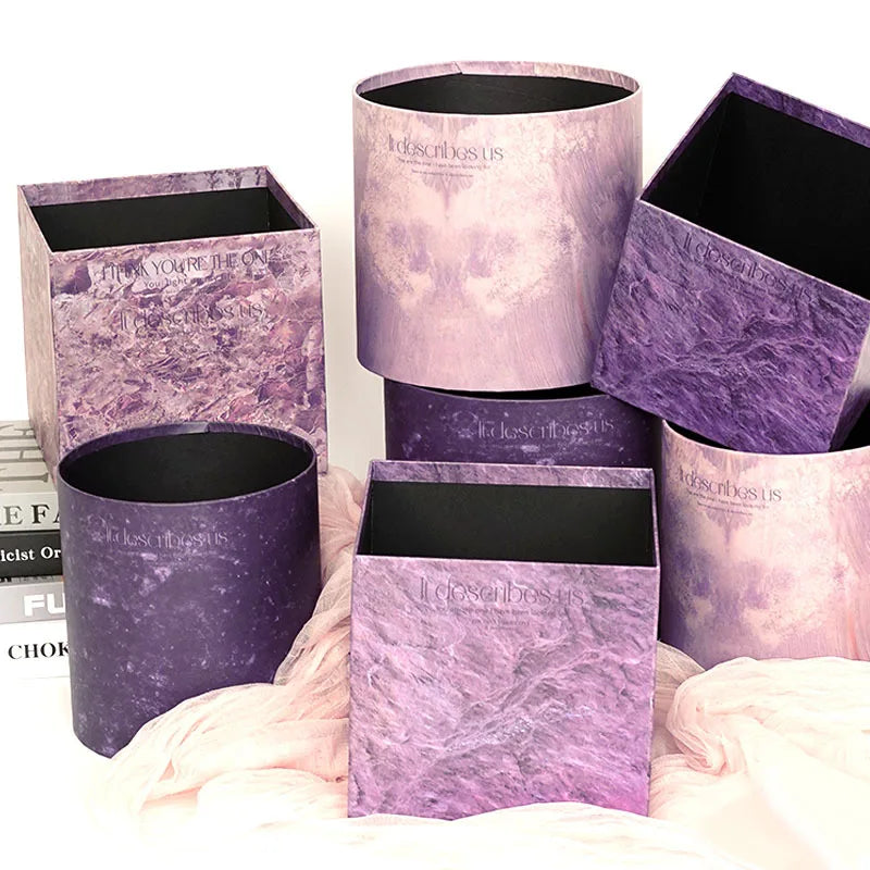 New Valentine's Day I Love You Flower Box Shop Flower Arrangement Gift Box Square and Round Flower Box
