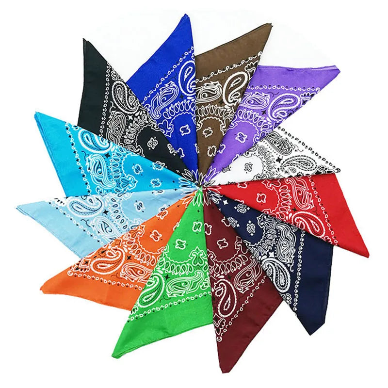 All-Gender Multi-Purpose Paisley Bandana Gift Set Protective Coverage Headband Wrap Square Scarf & Handkerchief