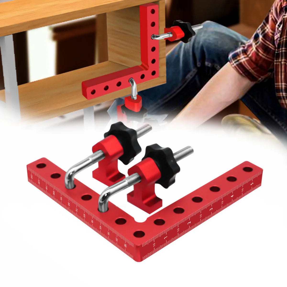 90 Degree Aluminum Square Right Angle Jig Industrial/DIY Woodworking Tool for Picture Frames & Chest Drawers OEM & ODM Supported