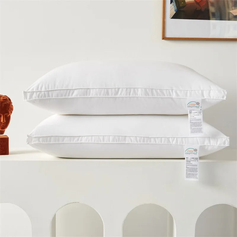 Wholesale Hotel Pillow Inner Singe Double Edging Cushion Filling Vacuum Sealed 48*74 cm Feather Velvet Pillowcase Inserts