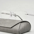 Men's Famous Brands Designer Eyeglasses Pure Titanium Frameless Optical Eyewear Solid Pattern Rimless Reading Spectacles
