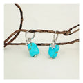 Free Video and Picture  925 Sterling Silver Earring Personality Niche Design Irregular Turquoise Star Earring