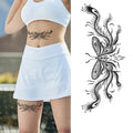 XQB Series Butterfly Sexy Black Flowers Watertight Multi-Function Tattoo Sticker Custom Waterproof Temporary Tattoo Stickers