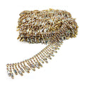 Wholesale Gold Metal Rhinestone Trimming Crystal AB Rhinestone Fringe Trimming Carnival Costume Rhinestone Tassel Chain