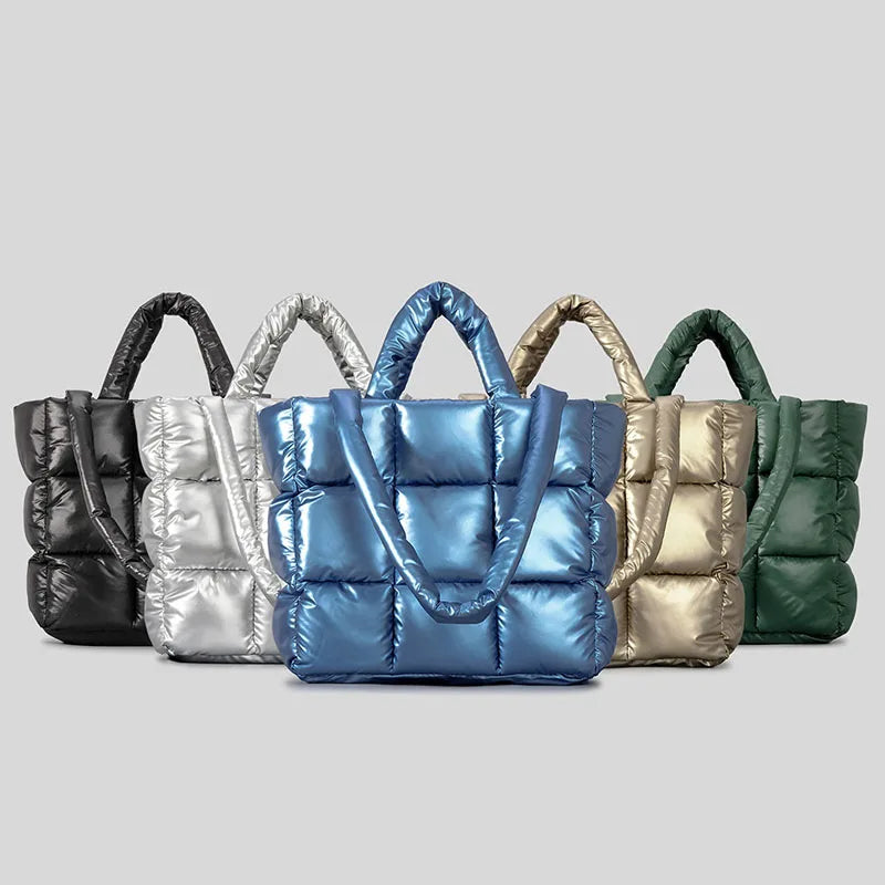New Style Puffer Tote Bag Puffy Crossbody Handbag Large Capacity Fashion Puffer Shoulder Bag for Women Customization