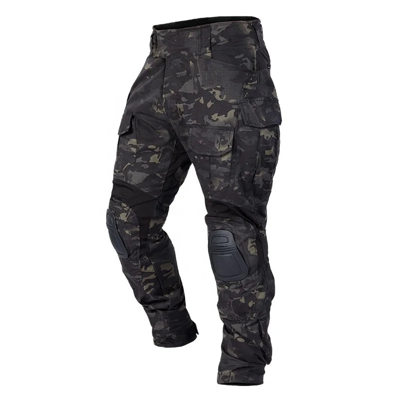 IDOGEAR Men G3 Hunting Pants Paintball Gear Tactical Pants with Knee Pads Camouflage Pants for Men