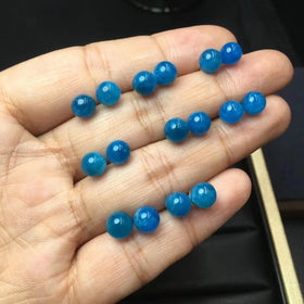 Blue Apatite Ear Stud Natural Crystal Silver 925 Blue Apatite Ear Stud for Decoration