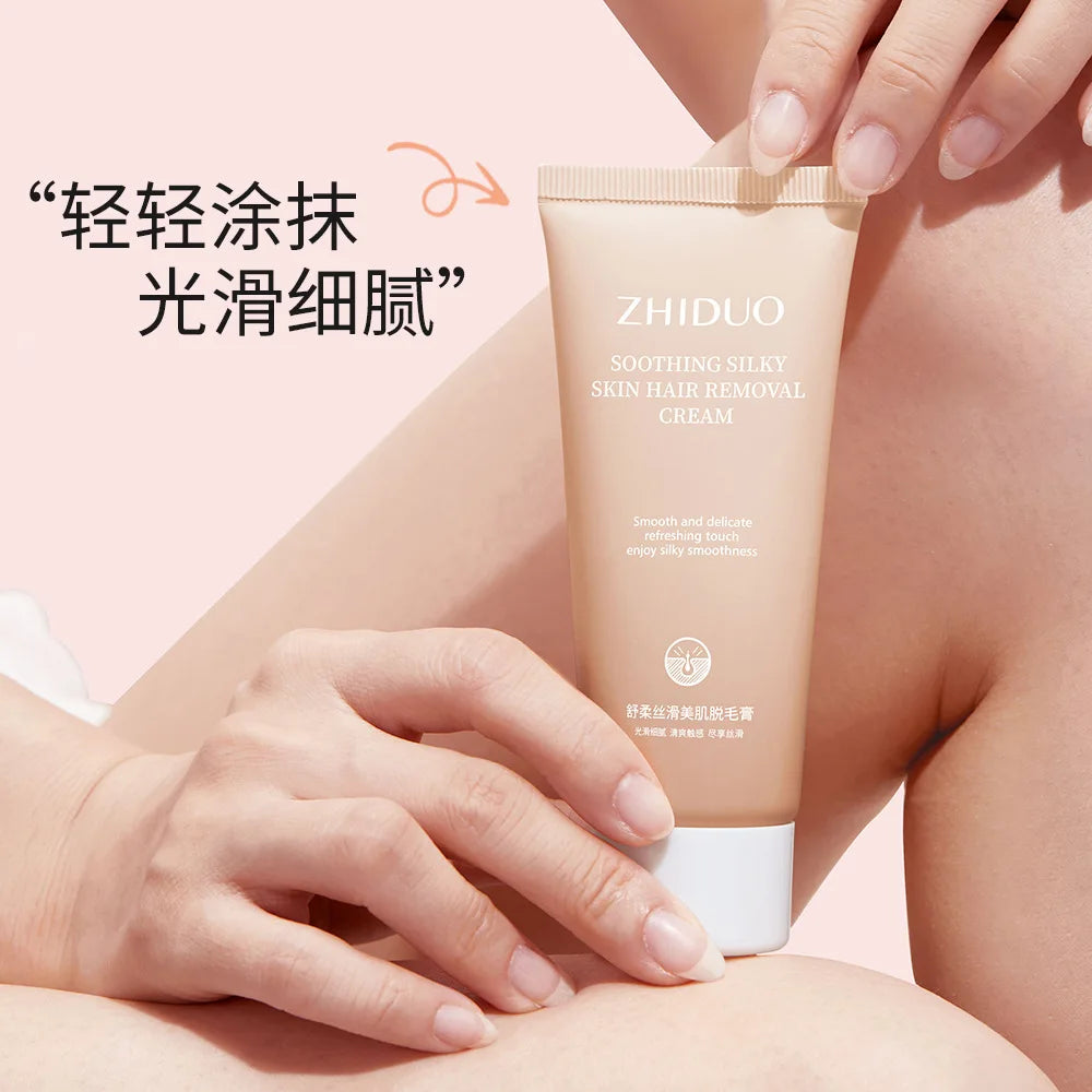 ZHIDUO Soft Silky Light Soft and Moisturizing Skin Body Hair Removal Body Cleansing Hair Removal Cream