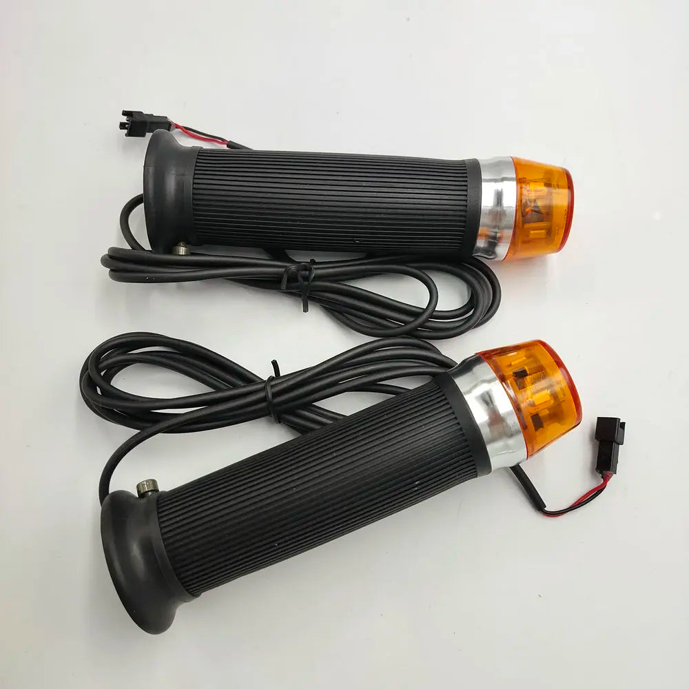 Twist Throttle/Grips+Power Lock+Turning Light Electric Bike Accessory Scooter Parts MTB Tricycle Mobility Accelerator Handlebar