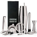 Camol Factory Hot Sale 11 Pieces Stainless Steel Bar Tools Set Factory Direct Stainless Steel Boston Cocktail Shaker
