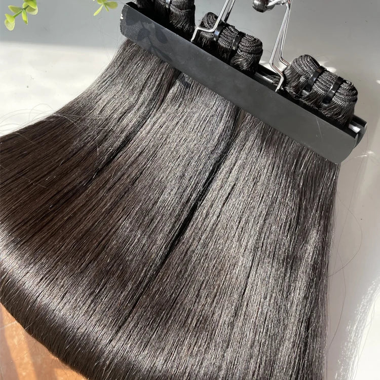 Raw Human Hair Raw Cuticle Aligned Indian Hair Unprocessed Double Drawn Cuticle Aligned Raw Human Hair Bundles