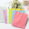 Custom Printed Stand up Paper Packaging Flat Bottom Shopping Carrier Bag with Twisted Handle