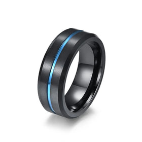 Creative Color-Block Design Fashion Ring Men Jewelry Rings Other Fashion Accessories Stainless Steel Men's Rings