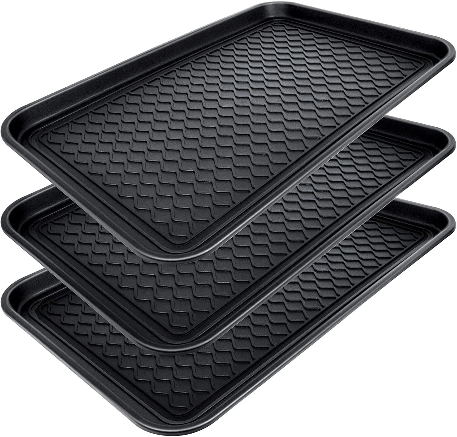 3Pcs Set Waterproof Large Shoe Tray Multi-Purpose Boot Mat Tray in Door Out Door Boot Mat for Entryway