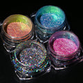 Fine Loose Glitter Metallic Shimmer High Pigment Powder Eye Shadow Duo Chrome Multichrome Chameleon Mica Pigment Dark Chemical