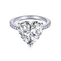 Dylam Heart Shape Royal Cubic Zircon Fashion Bling Luxulry Eternity Wholesale Stackable Wedding Silver Rings Women 925 Sterling