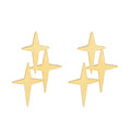 Fashion Popular Styles Personalized 18k Gold-plated Titanium Steel Earrings Cross Star Design Jewelry Stainless Steel Earrings