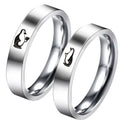 2022 Wholesale Penguin Heart Stainless Steel 4MM Couple Ring  Ring Accessory for Men and Women