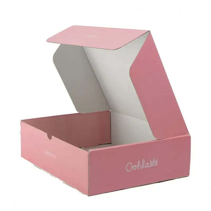 Private Label White Black pink Big Small Mail Corrugated Custom logo Printed Shipping Boxes