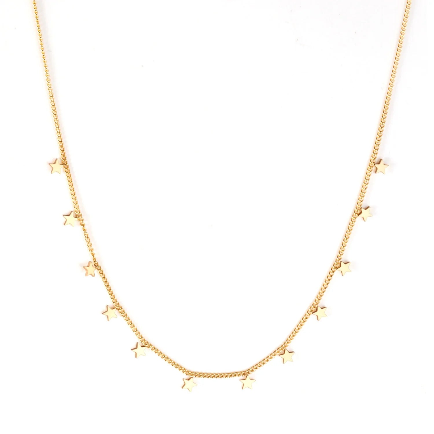 Fashion Glossy Star Choker Necklace Party Ladies Pendant Necklace Simple Ladies Pentagram Jewelry Necklace Gift