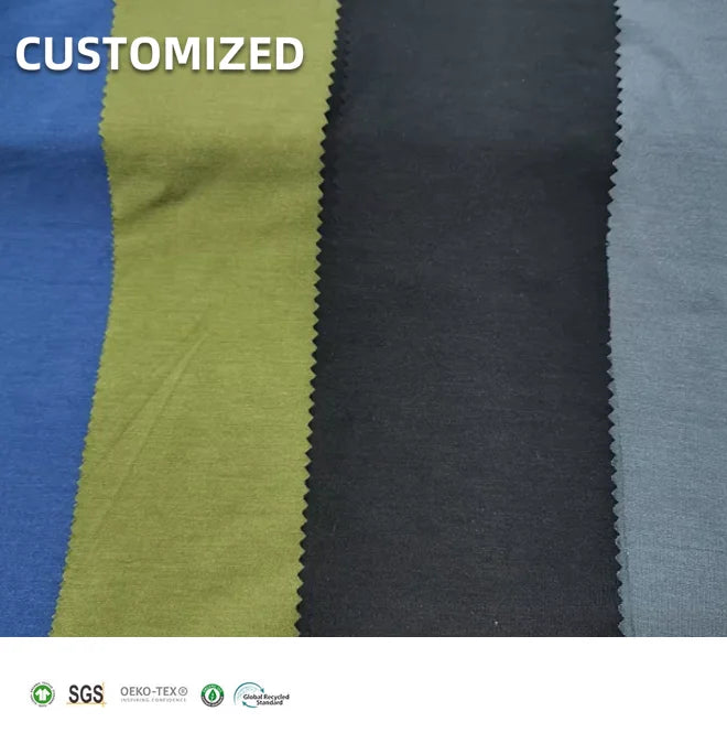 Eco-friendly OEKO-TEX Certified Knit Spandex Jersey Fabric with 61% Bamboo 27% Cotton 12% Spandex for Girls & Boys Activewear