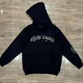 Custom Logo Men Hoodies Rhinestone Pullover French Terry Hoodie Streetwear Oversized Cotton Sequin Hoodie Sweatshirts for Men