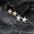 TongLing European Minimalist Hypoallergenic Gold Earrings Star Small Stud Earring for Women Girl