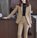 S-3XL Autumn/Winter Hot Selling Women's Long Sleeved Professional Suit Formal Pants Set Interview Sales Workwear