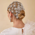 Bride Wedding Sunflower Hair Comb Princess Elegant Woven Clip Flower Hair Piece Rhinestone Bridal Hair Accessories for Women