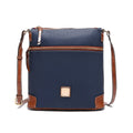 Ladies Crossbody Pu Leather Leisure Pure Color Multifunctional Pocket Double Zipper Vertical Women's Bag Shoulder Bag