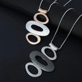 TongLing European Women Vintage Alloy Necklace Geometric Oval Pendant Long Necklace for Women Girl Daily Accessories MegaBDM