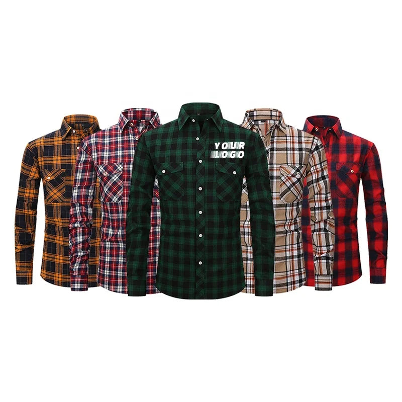 Wholesale Flannel Shirts for Men High Quality Oversize Flannel Shirts Plaid Flannel Shirts for Men