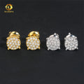 Iced Out Jewelry Diamond Stud 925 Silver Screw Back Men GRA Certificate VVS Moissanite Earrings