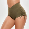 New Fashion High Skinny Waist Band Adjustable Drawstring Side Scrunching Quick Dry Polyester/Nylon Worsted Fabric Gym Yoga