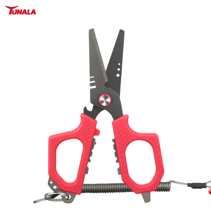 Wholesale Price Tackle Fishing Shear Portable Outdoor Cutting Tool  Scissor Fishing with PP Sheath