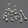 Stainless Steel Wedding Unisex Classic Gift External Thread Belly Nose Lip Labret Ear Cartilage Clip Septum Ring