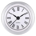 38MM Small Size Numbers Craft Quartz Silver Clock  Inserts Movement