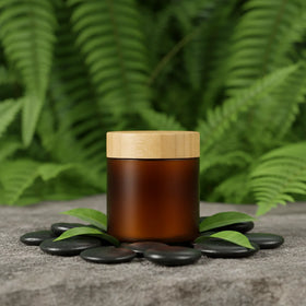 Food Grade PET Plastic Jar 50ml 100ml 150ml 250ml 500ml Capacity Clear Wood Grain Bamboo Line Snacks Candies for Cookies Chocola