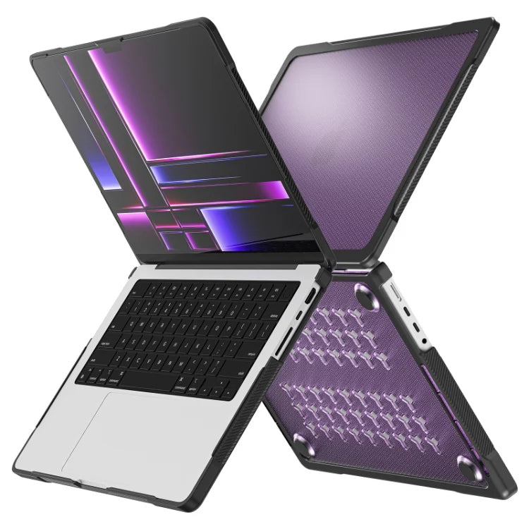 Business Style Protective Rugged Computer Cover 14 Inch Laptop Case for MacBook Pro 14 A2442 with Kickstand